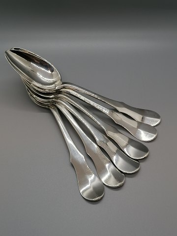 A set of 6 tablespoons of silver Stamped with 
guardein Fabricius 1795