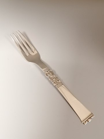 Danish silver cutlery Rigsmønsteret frokost lunch 
fork sf three-tower silver