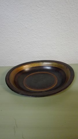 Oval metalbakke original dekoreret
