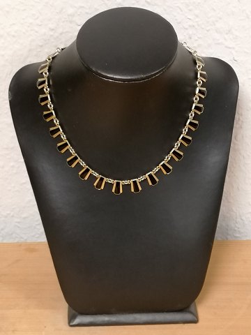 Volmer Bahner gold-plated necklace with black sterling silver enamel