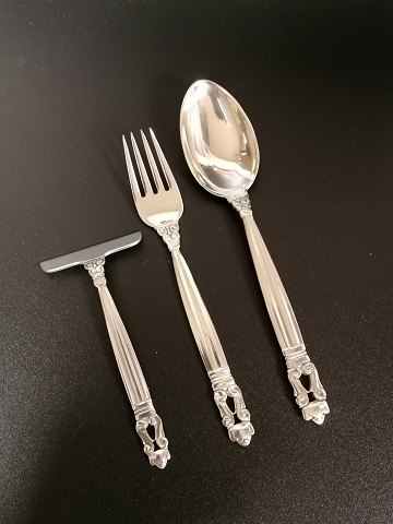 Georg Jensen King children's cutlery made of 
sterling silver 3. parts