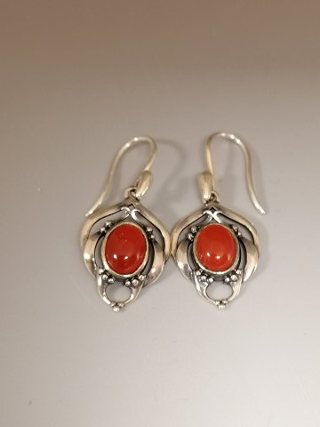 Georg Jensen Annual jewelry made of sterling silver 2016 earrings with carnelian