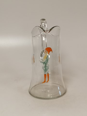 Swedish glass jug decorated with pixie